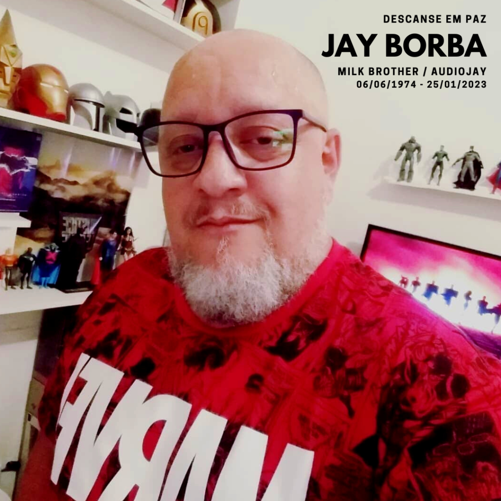 Foto do Jay Borba com mensagem "descanse em paz".